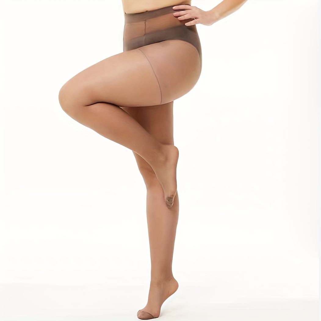 Plus Size Double-sided Crotch Pantyhose, High Elasticity, Suit For Medium-2xl