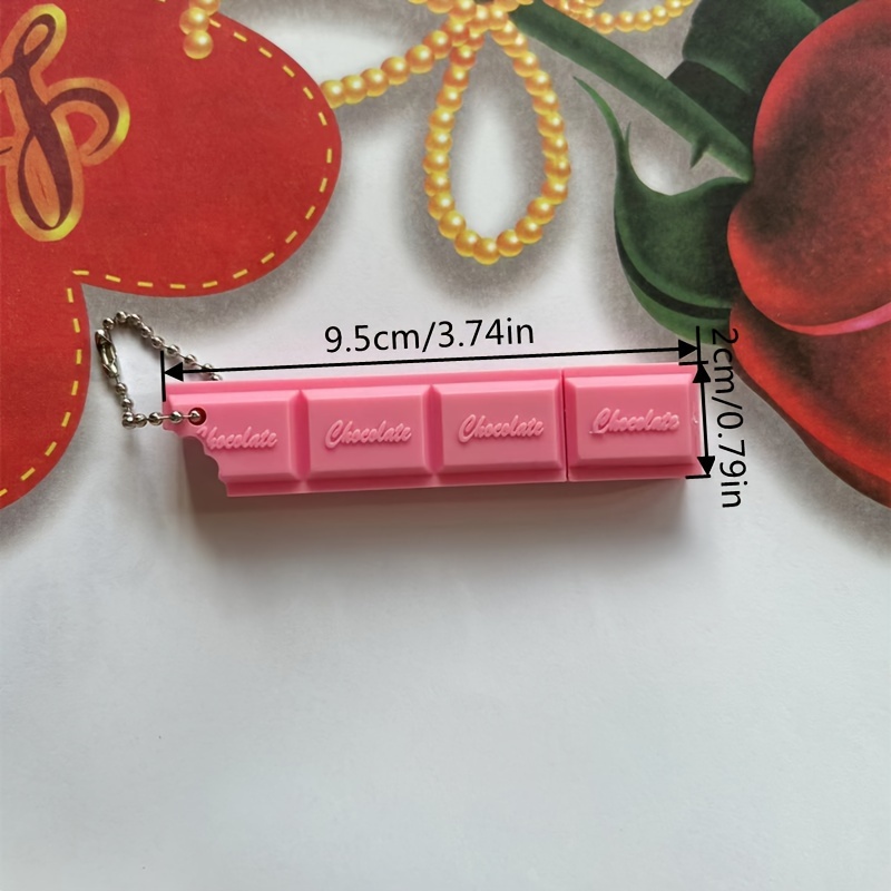 Set Of 3 Novelty Chocolate Ballpoint Pens With Keychain Fine Point, Realistic Design For Ages