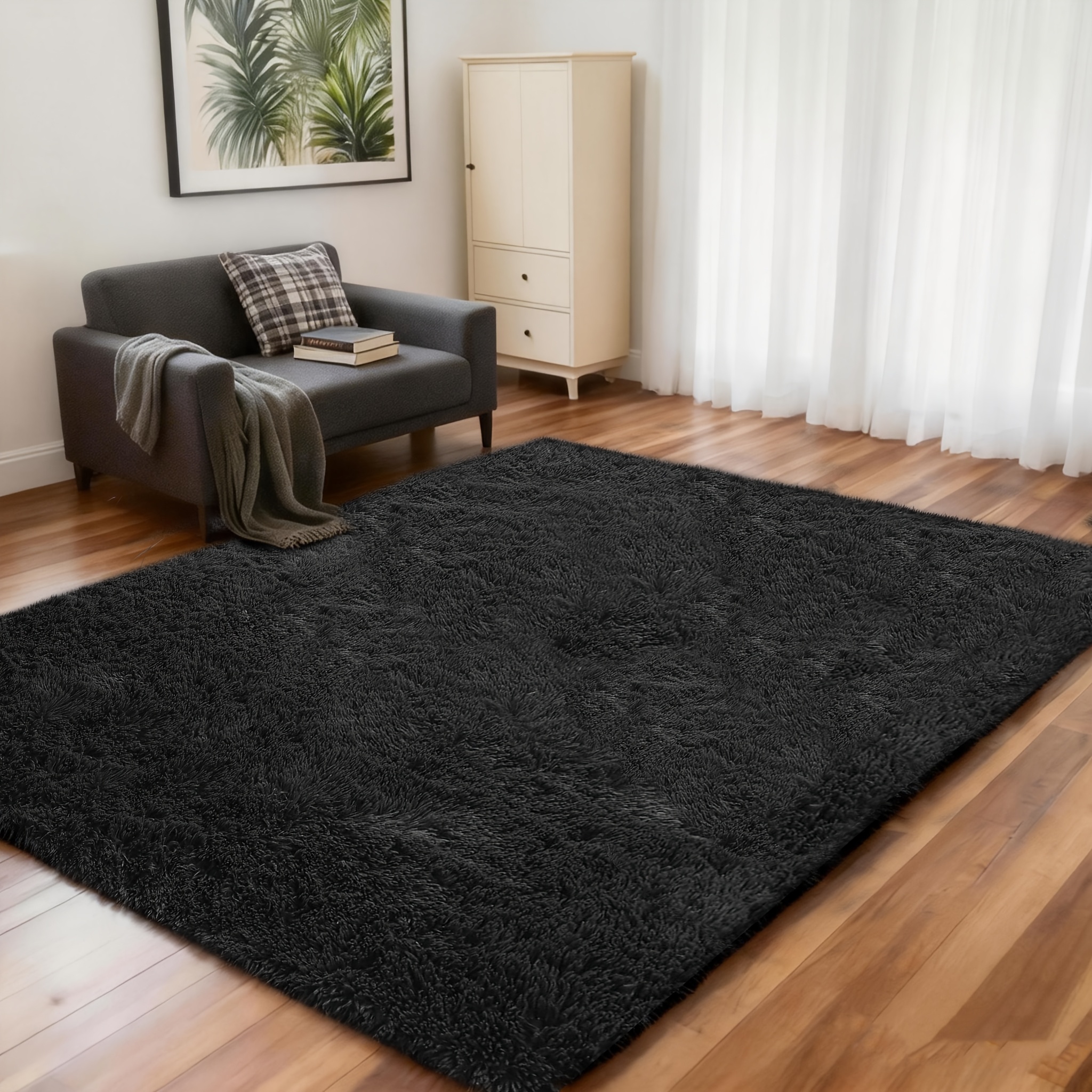 Super Soft Fluffy Shaggy Carpet For Bedroom Living Room, Thick Plush Indoor Area Rug, Non-slip Bottom, Machine Washable Home Decor Floor Mat For Study Dorm