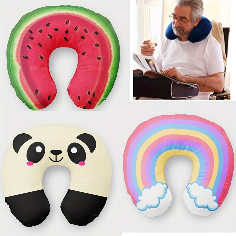 Cute Cartoon Style Inflatable Travel Neck Pillow U shaped Temu Canada