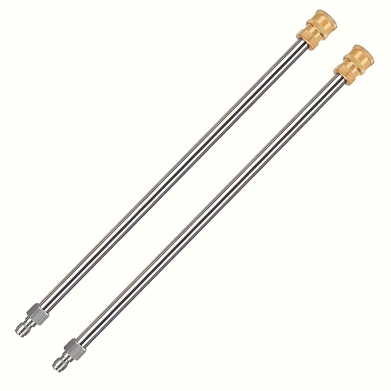 E-shop Hochdruckreiniger Verlängerungsstange, 2 Stück 16-Zoll Edelstahl Schwerlaststangen mit 1/4-Zoll Schnellkupplung, geeignet für die meisten
