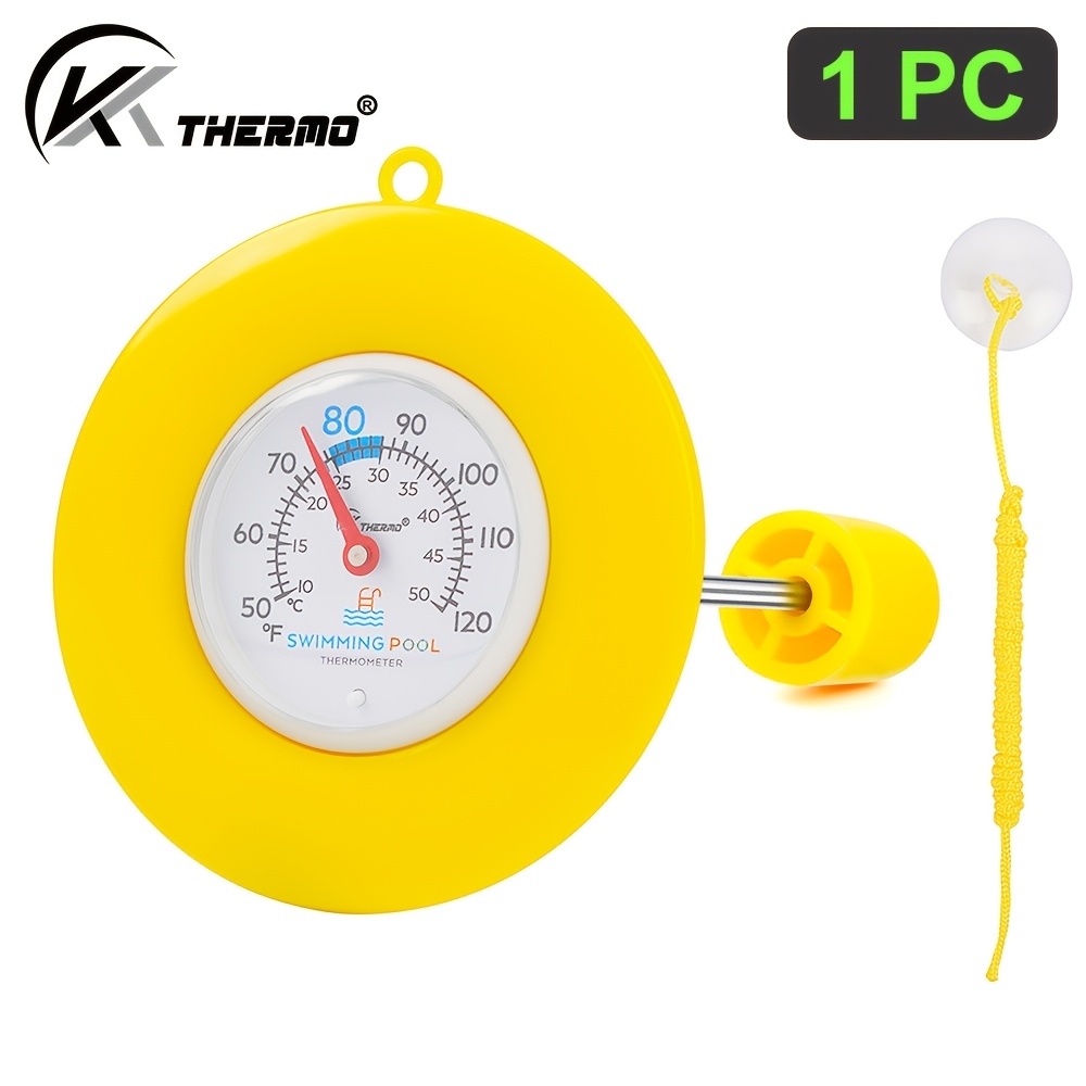 1pc Floating Pool Thermometer, Easy-to-read Water Temperature Gauge, Monitor For Swimming Pools, Spas, Hot Tubs, Backyard , Fish And Outdoor Use, No Battery