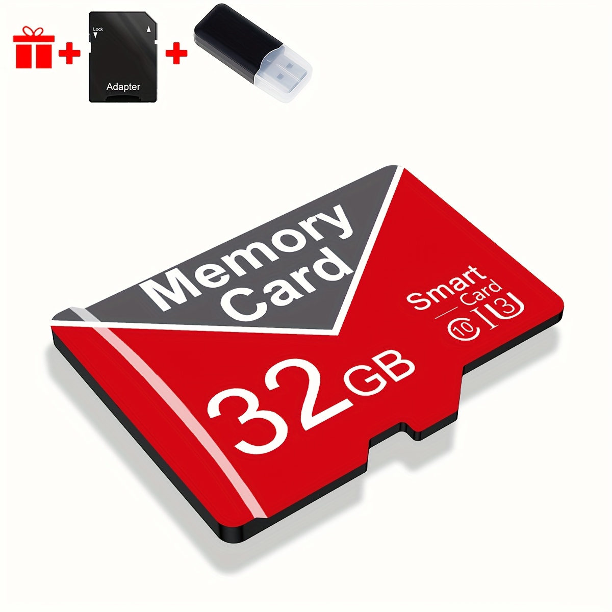 TEMU 1pc Memory Card 64gb 32gb 16gb 8gb With Card Reader And Adapter, Micro Tf Card 4gb 2gb 1gb, A1 C10 Memory Tf Card For Tablet/camera/mobile