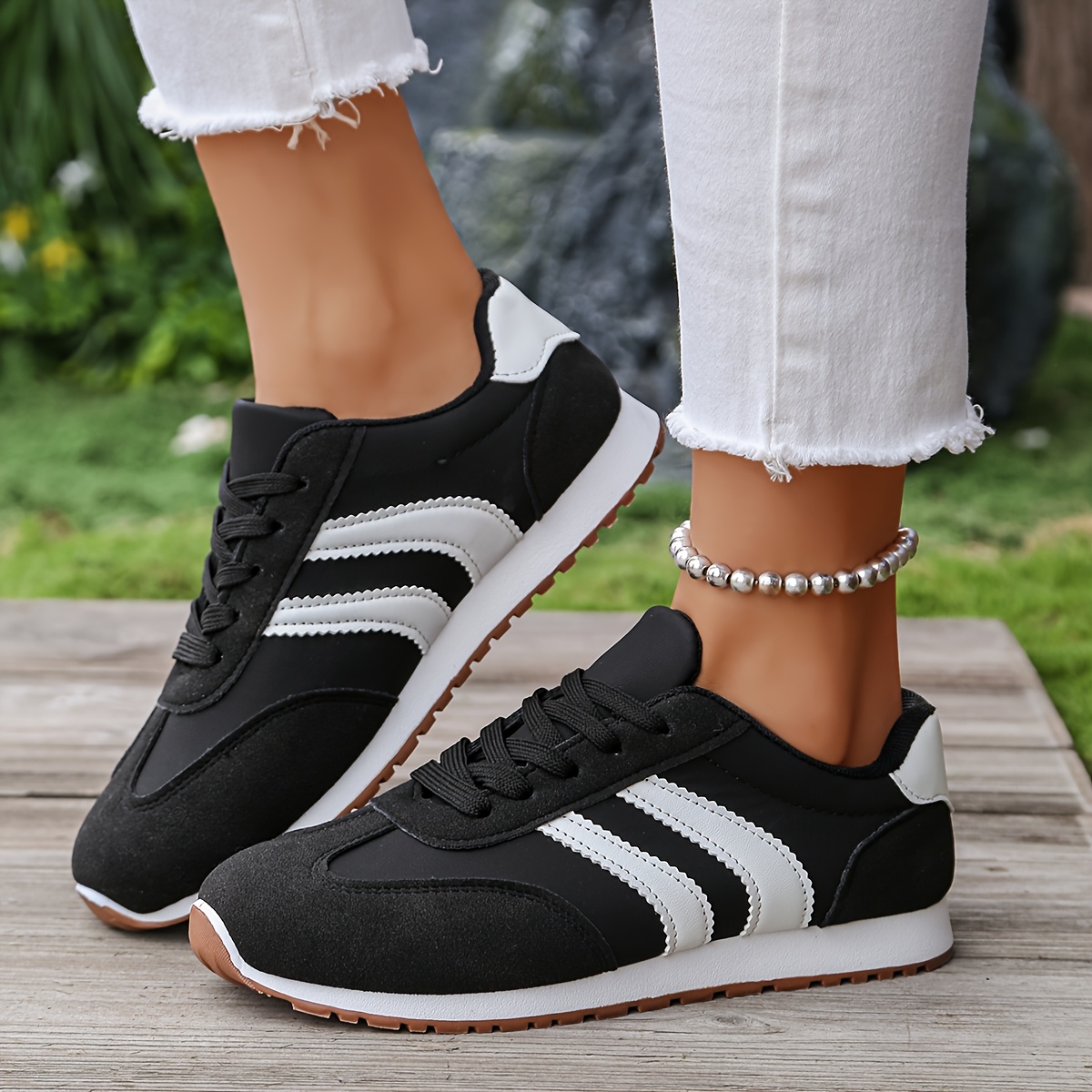 TEMU Baskets décontractées polyvalentes à semelle plate pour femme, printemps 2026, chaussures Sub-Board, chaussures d'entraînement allemandes,