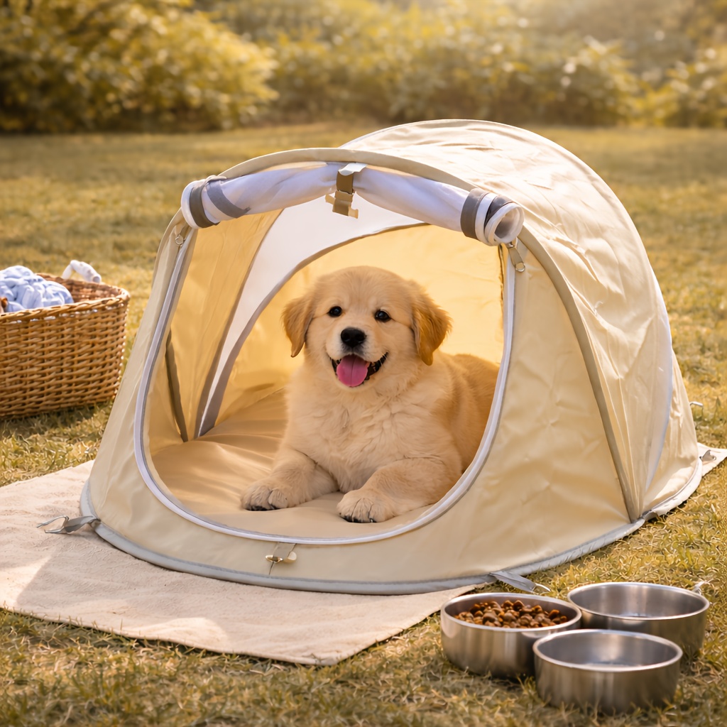 E-shop 1 Stück faltbares Hundezeltbett für Innen- Außenbereich, atmungsaktives Mesh-Haustierhaus, tragbarer Camping-Hundeschutz, Sommer-Kühlhundebett