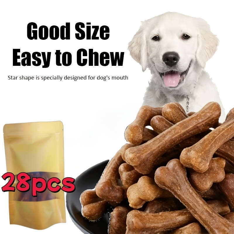 TEMU 28pcs Set - Dog Tooth Sticks Pet Toys, Dental Cleaning Bones, Teeth Health Chewing Toys, Indoor And Outdoor Use, Medium-sized Dogs' Grinding