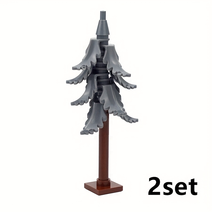 Winter Tree Bush Fir Leaf Street House Decoration Building Blocks