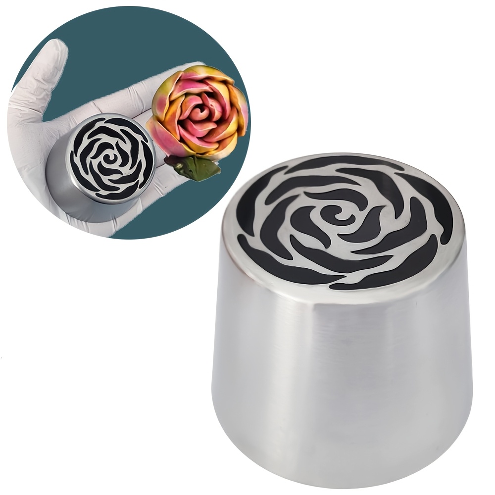 55mm Extra Large 304 Stainless Steel Style Piping Tip 3d Rose Nozzle For Marshmallow Potato Paste Cake Bouquet Zefir For Marshmallow Flower Baking Tools