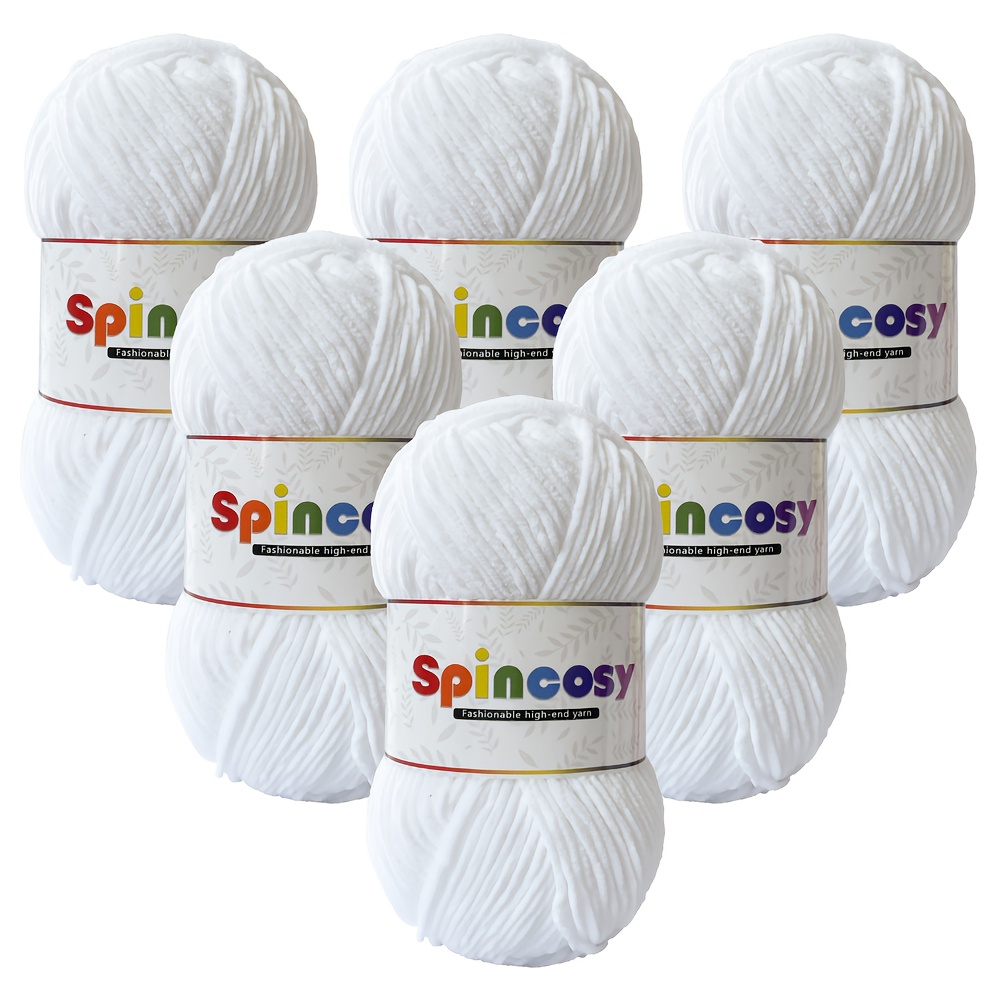 6pcs Macaron-colored Chenille Yarn, 2mm Thick, 100% Polyester Fiber, Total 300g, Soft And Skin-friendly, Suitable For Crochet Blankets, Clothing, Bags, Dolls And Other Handmade Knitting Projects