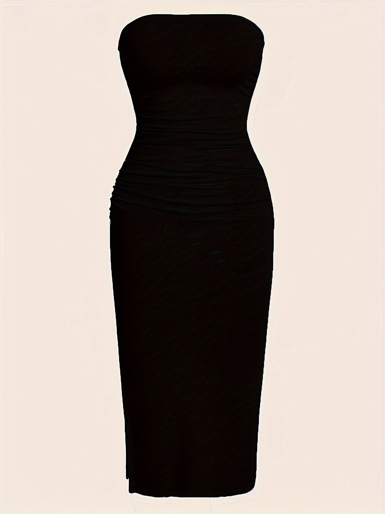 Black Strapless Pencil Dress