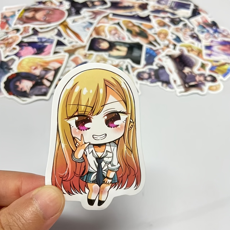 TEMU 50pcs Japanese Anime Graffiti Theme Stickers, Manga Enthusiast Collectible Stickers, 2d Style/friend /fan Collection/birthday Gift/party Favors,