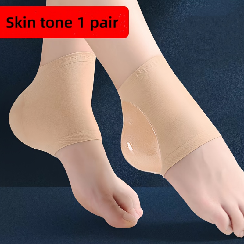1 Pair Moisturizing Heel Socks with Silicone Gel Protection - Anti-Cracking Soft Callus Relief, Breathable Unisex No-Show Socks for Men & Women, Daily Wear & Athletic Use, Daily Comfort Footwear | Versatile Sock Design | Soft Fabric Construction