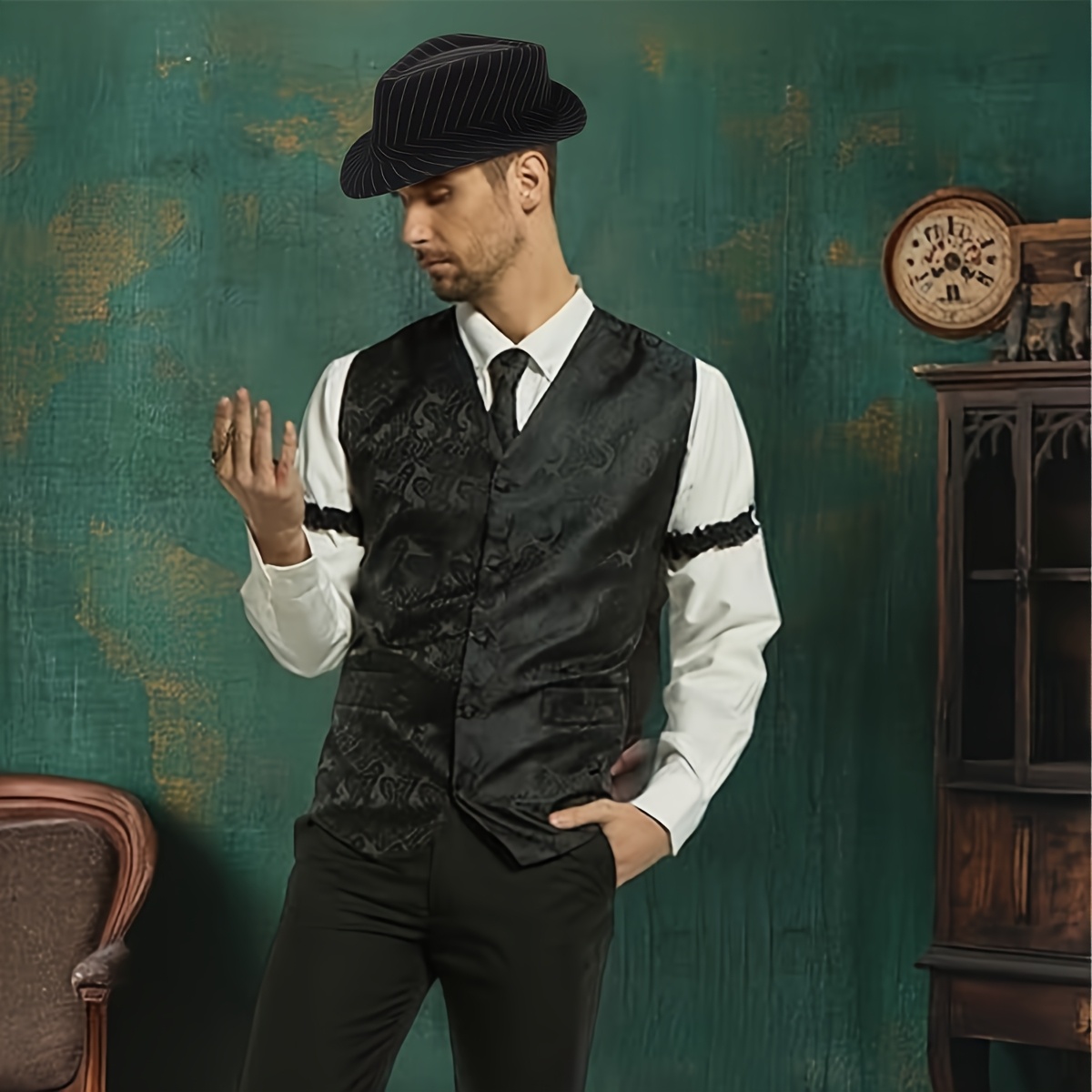10pcs 1920s mens costume roaring 20s costumes men - Temu Poland
