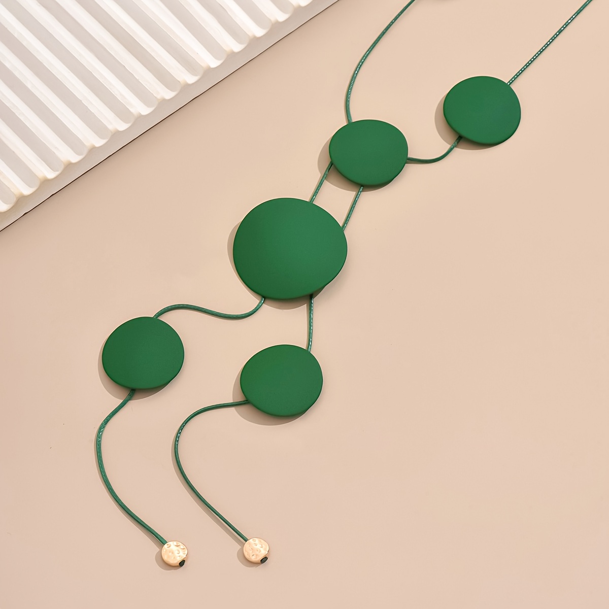 Women's Geometric Circle Pendant Y Necklace