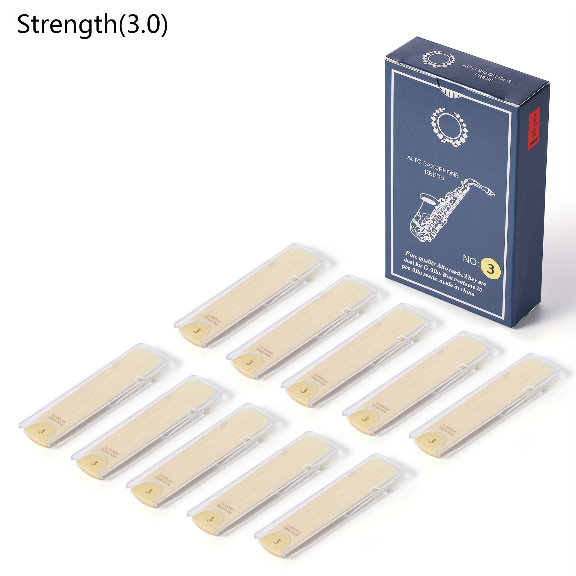 10pcs   sax traditional reeds strength 2   professional     box of 10