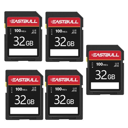 5 pack of sd card 2gb 4gb 8gb 16gb 32gb 64gb 128gb u1 v30 high speed read memory card 5 pack for camera full hd video with 5 mini cases and 1 sd to sd adapter