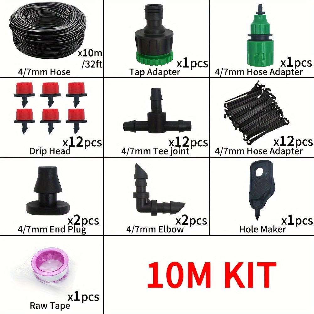 5-20m Drip Irrigation System Plant Watering Set Watering Kits Adjustable Drippers For Irrigation Watering System