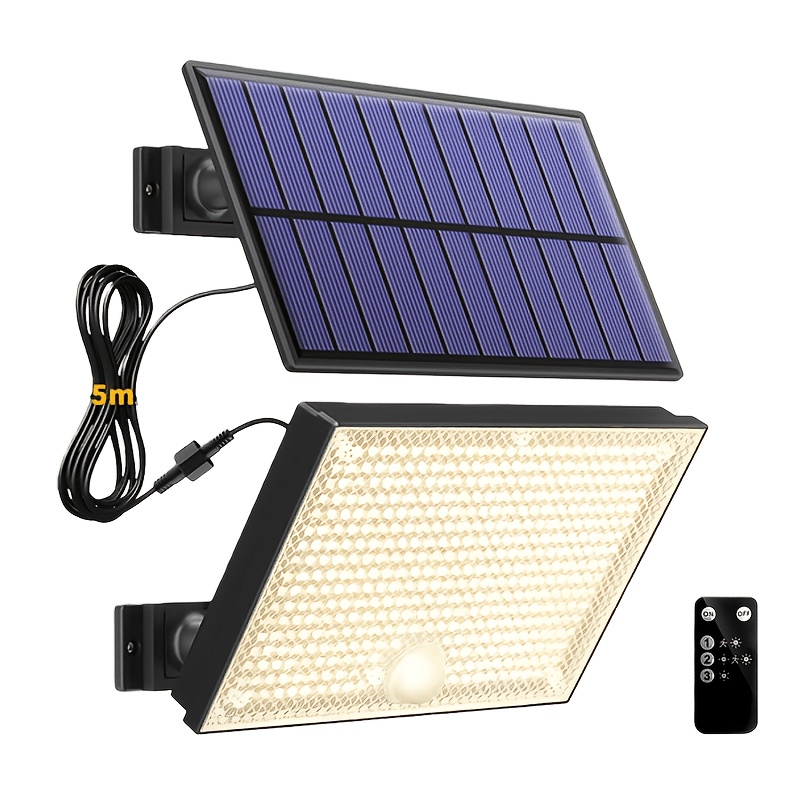 Image of 1pc 400 Led Outdoor Solar Light, Motion Sensor Garden Wall Light, Solar Street Light, Ip65, Auto Dusk-to-dawn Lighting, For Home Garden Path Lighting, No Wiring Needed & Energy