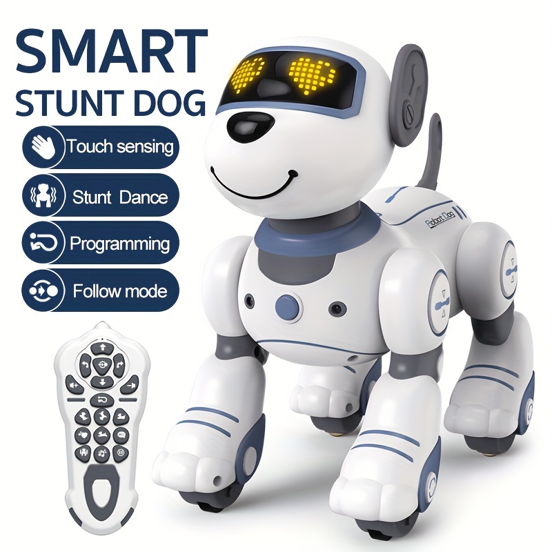 

Intelligent Remote Control Robot Dog For Electronic Programming, Educational Early Learning Toy Dog, Cute Electric Pet Dog, Toy (batteries Not Included)