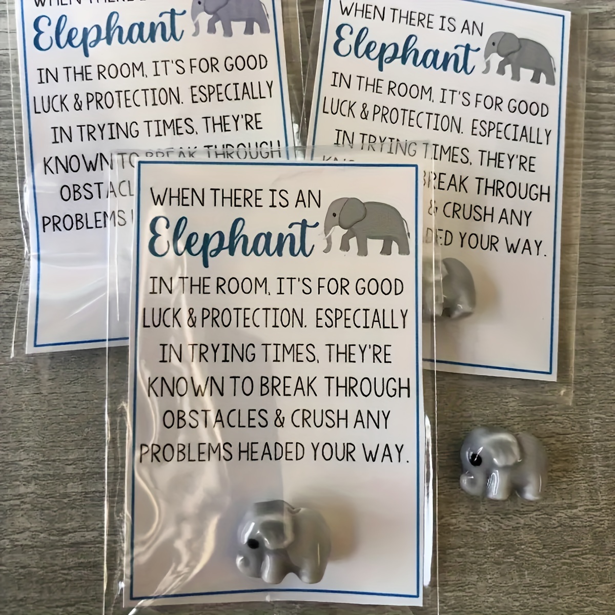 

Elephant Pocket Charm: Good Luck & Protection - Cartoon Elephant Statue - Perfect Gift For Mom, Friends, Teachers, Besties