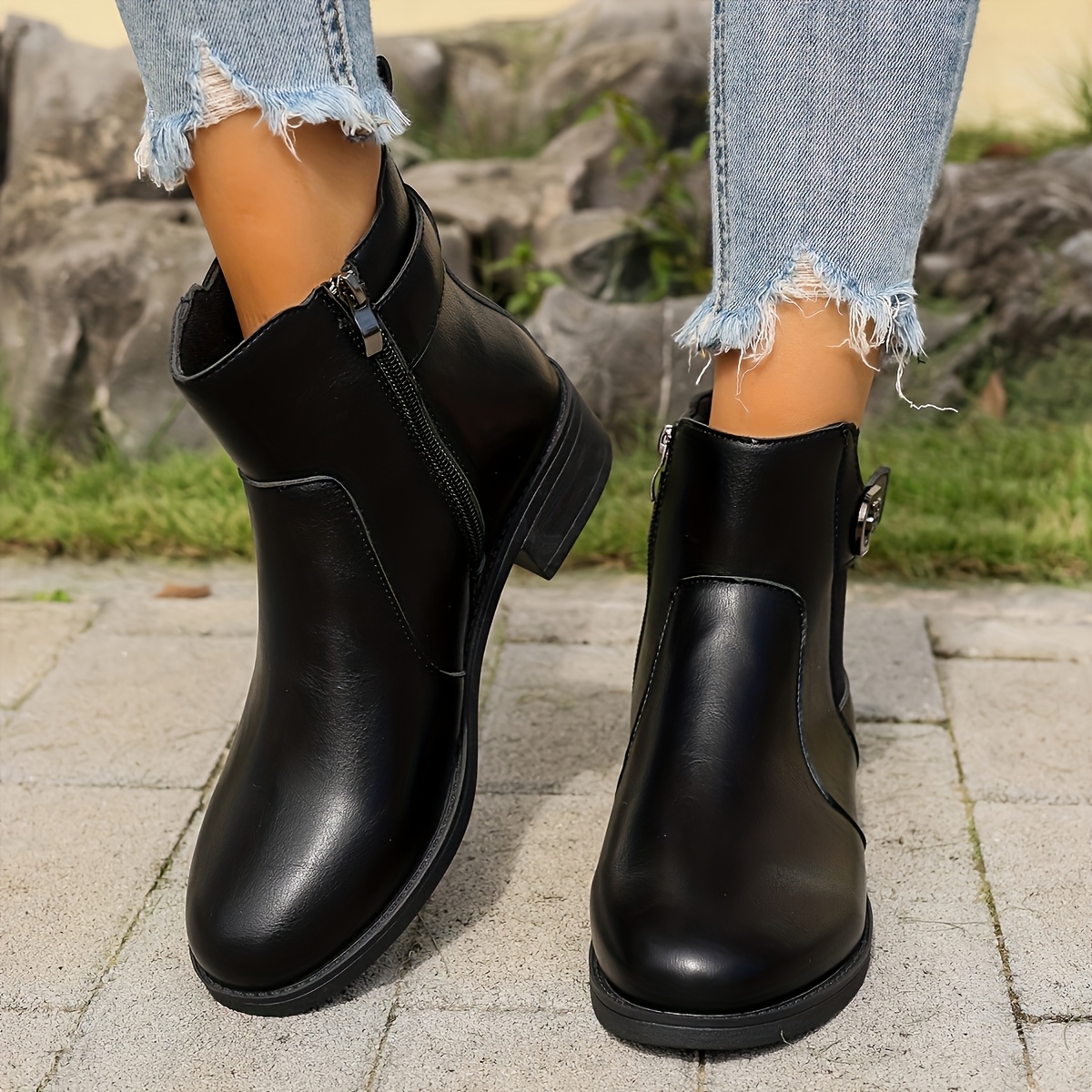 herbst-winter-mode-stiefel für damen, spitze, reißverschluss