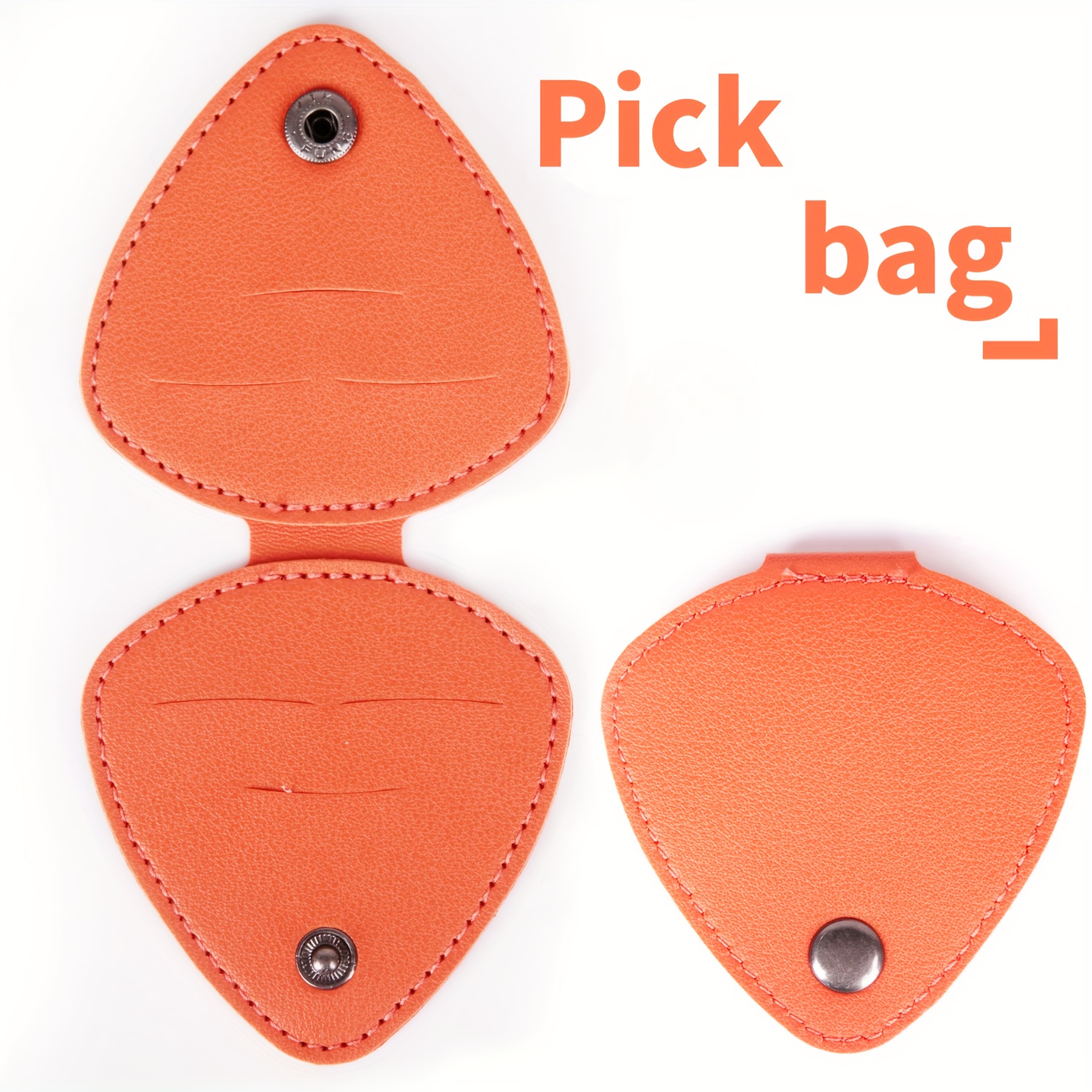 TEMU Faux Leather Pick Bag, Multi-colors , Keeping Your Picks Organized, Gift For Guitarists! Christmas/halloween/easter