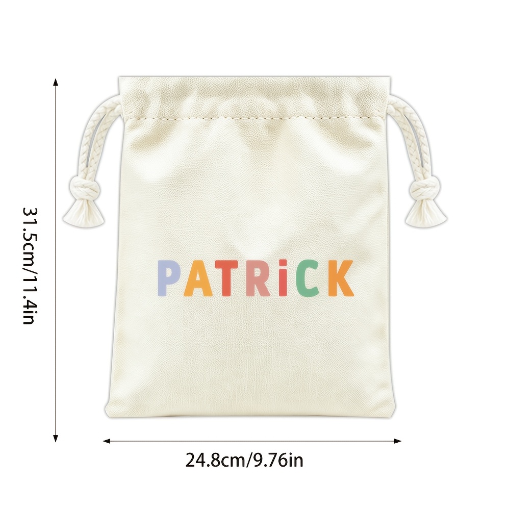 TEMU Gift For Her/him Custom Name Bags With Colorful Letter Design, Personalized Own Design Any Text Party Bags, Birthday Decoration Guest Thank You