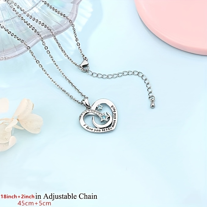 Necklace Gifts for My Granddaughter, Perfect for Birthdays, Christmas, And Valentine'S Day, Expressing My Love to The Moon And Back