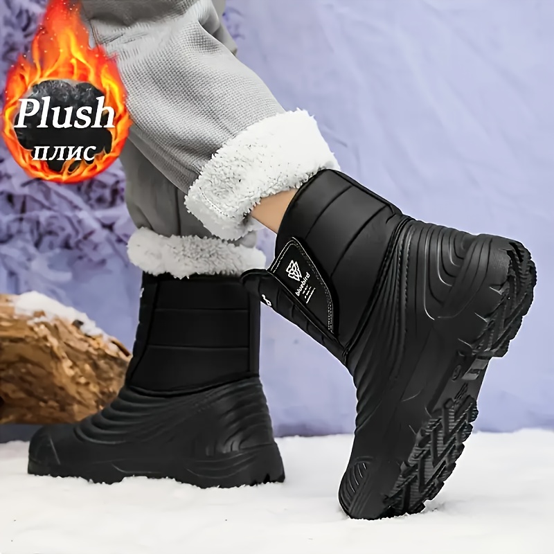 Men's Fashionable Comfortable Solid Color Snow Boots for Winter