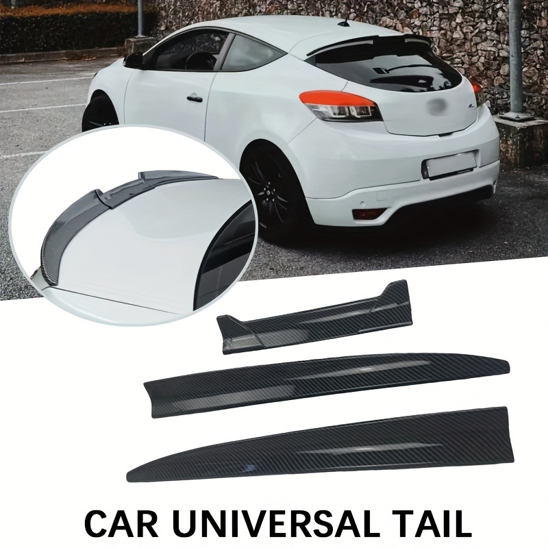 

Universal Car Spoiler Tail Wing, Matte Surface Pvc Material, No-drill Adhesive, Creative Three-section Design For Front Location