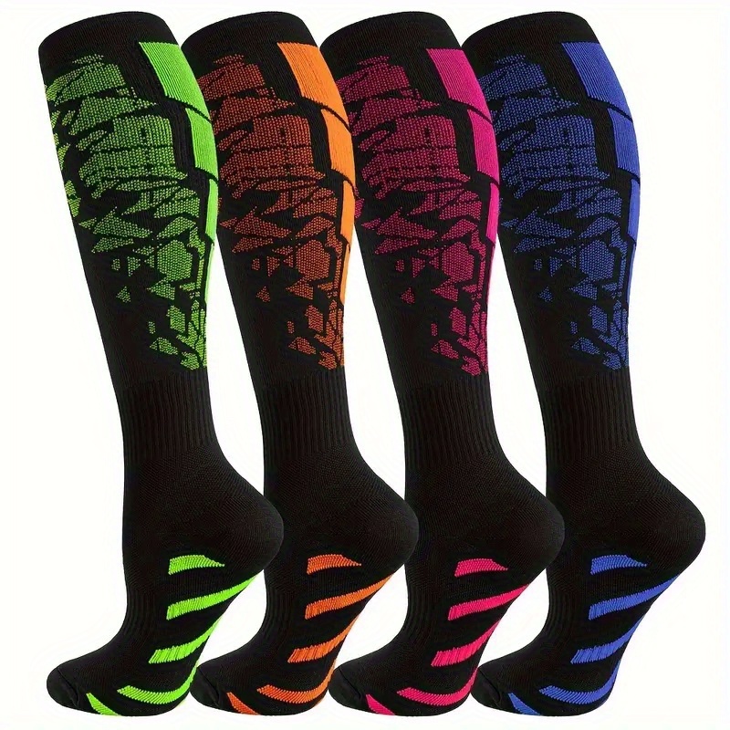 Paires de Chaussettes de Compression Bas Support Athlétique avec  Coussinets et Soutien de Voûte, Amélioration de la Circulation,  Antidérapantes po