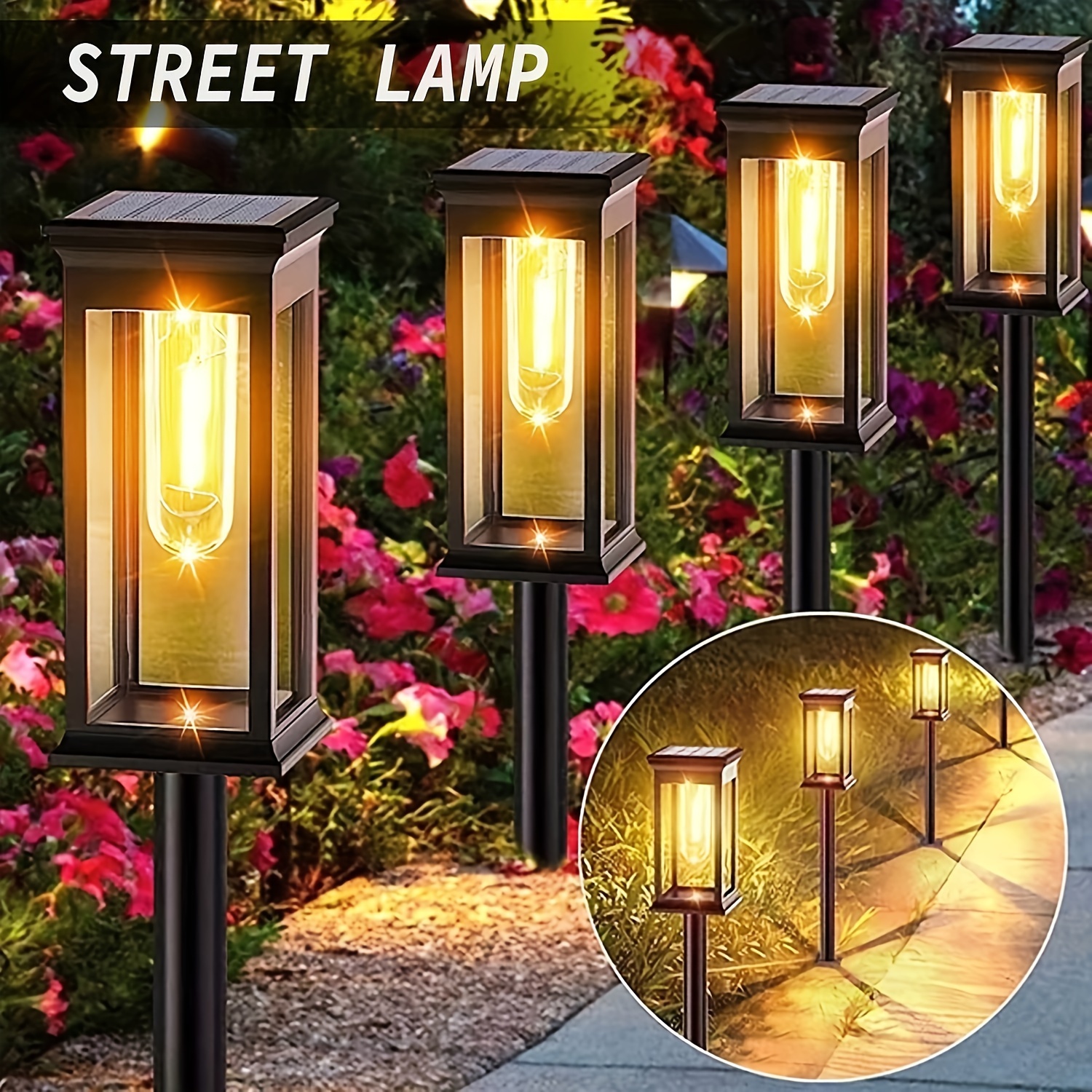 

Outdoor Solar Path Lights, Upgraded Solar Outdoor Lights, Bright , Outdoor Waterproof, Automatic On/off Outdoor Solar Lights, For Garden View Trails Lawn Terrace Walkways