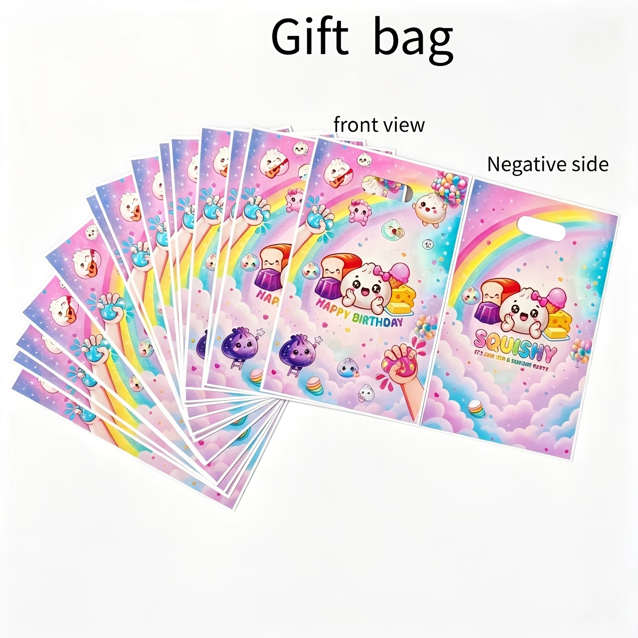 TEMU Soft Theme Plastic Gift Bag, Birthday Party Favors Small Gift Bag, Style Cute Cartoon Bag Suitable For Birthday Party Decorations, Christmas