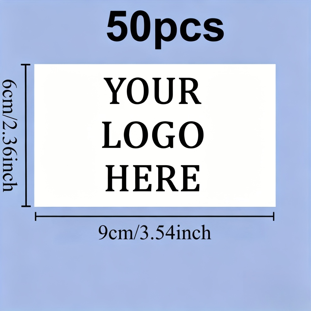 TEMU Personalized Custom 2*5/3*5/3*6/4*6/4*9/6*9cm, 30/50/100/200/300pcs Rectangular Stickers, And White Background Label Stickers - Self- Personal,