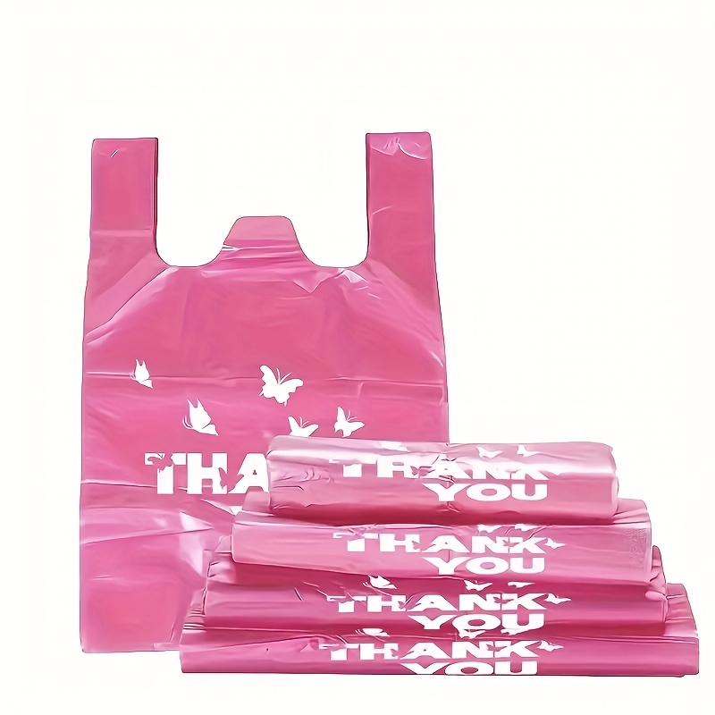 Plastic Bags Gift Bags Supermarket Shopping Bags Merchandise Bags Portable Vest Tote Bags Thank You Bags Grocery Bags Are Perfect For Restaurants, Retail Stores, Shopping Malls, Grocery Stores, Thanksgiving, Christmas, Weddings, Halloween, Birthdays