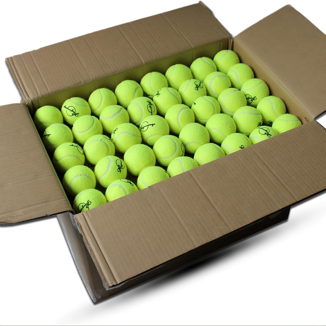 TEMU Tennis Balls, 120 Pack Advanced Training Tennis Balls Practice Balls, Pet Dog Playing Balls, Come With Mesh Bag For , Good For Beginner Training
