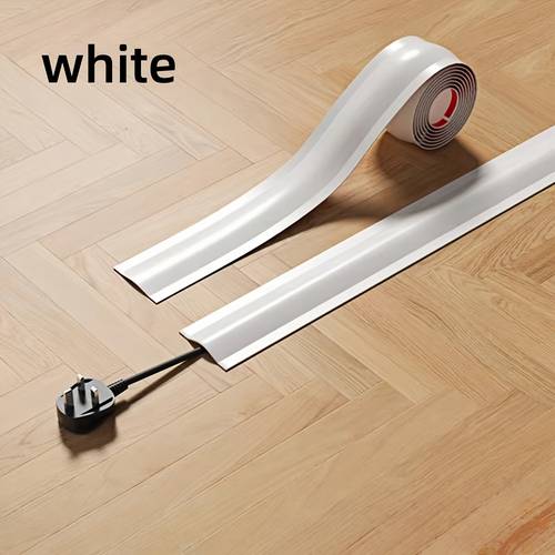 1pc cable concealer 118 inch flexible 8cm wide instantly hides messy cables in corners with sticker and cover flexible and fits perfectly on walls and corners white matte no drilling