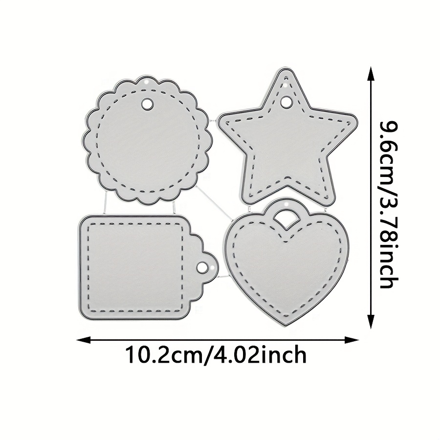 1pc Metal Cutting Die, Tag Label Set, Cutting Mold For Diy Paper Craft, Scrapbooking, Greeting Card Making