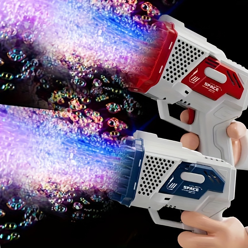 

New Space 40-hole Handheld Bubble Gun With Double Bubble Electric Bubble Gun, A Smart Bubble Toy