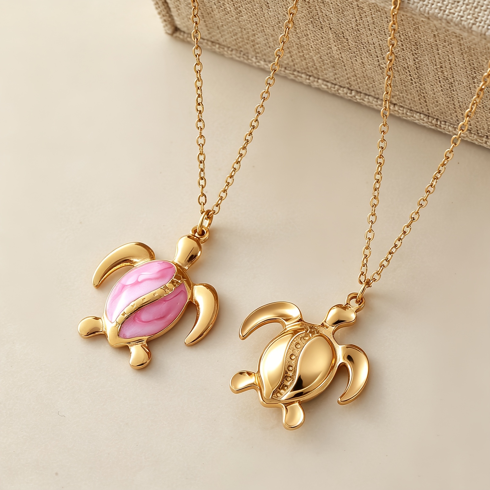 Women's 18K Golden Plated Turtle Pendant Necklace — Ocean Style