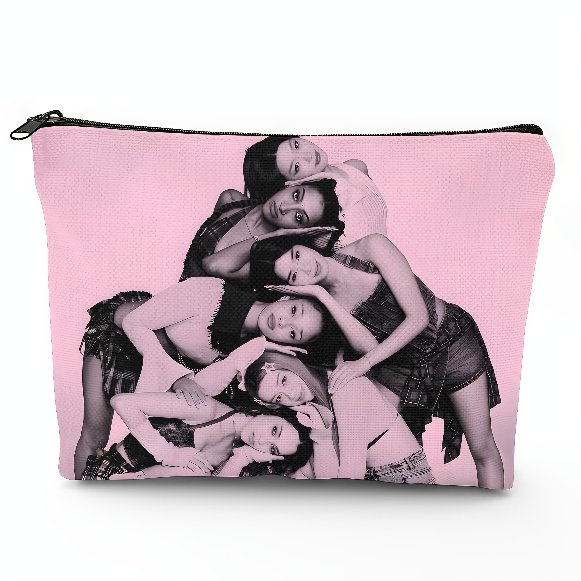 TEMU 2d Flat Double-sided Printed Makeup Bag, Portable Makeup Bag, Ideal Companion For Handbags Or Tote Bags, Touch-up Anytime And Anywhere