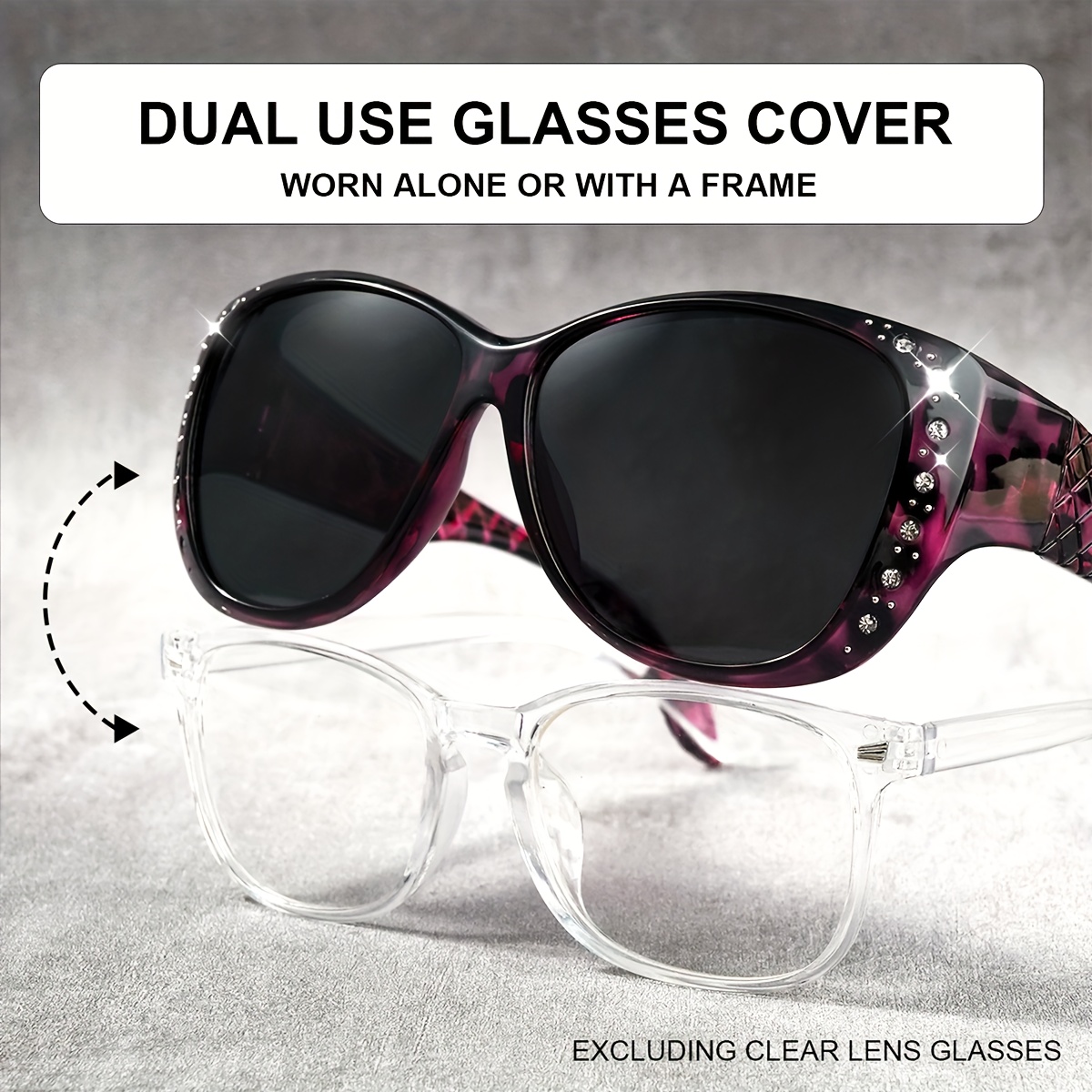 -over Glasses For Women Men, Perfect Gift For Everyday Stylish Additions, Suitable For Party And , Decoration Women Men