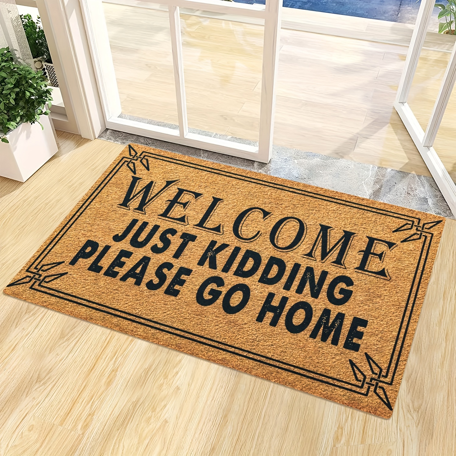 Welcome Mat Funny Doormat May God Bless This Home All Who - Temu
