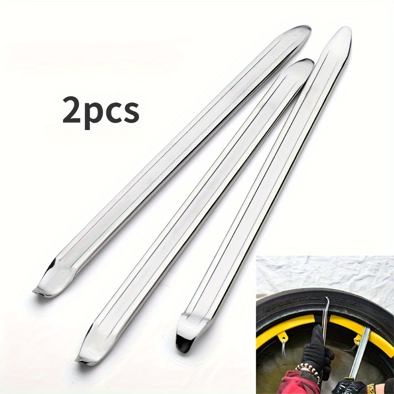 

2pcs Motorcycle Cycling Steel Spoon Tire Iron Rim Opener Lever Changer Repair Tools For Bicycle Car Repairing Accessories