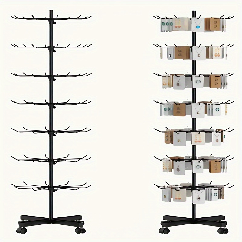 

3 Layers Rotating And Adjustable Display Rack - Suitable For Jewelry, Keychains, Socks, Hats, And Toys, Multifunctional Rotating And Movable Jewelry Rack