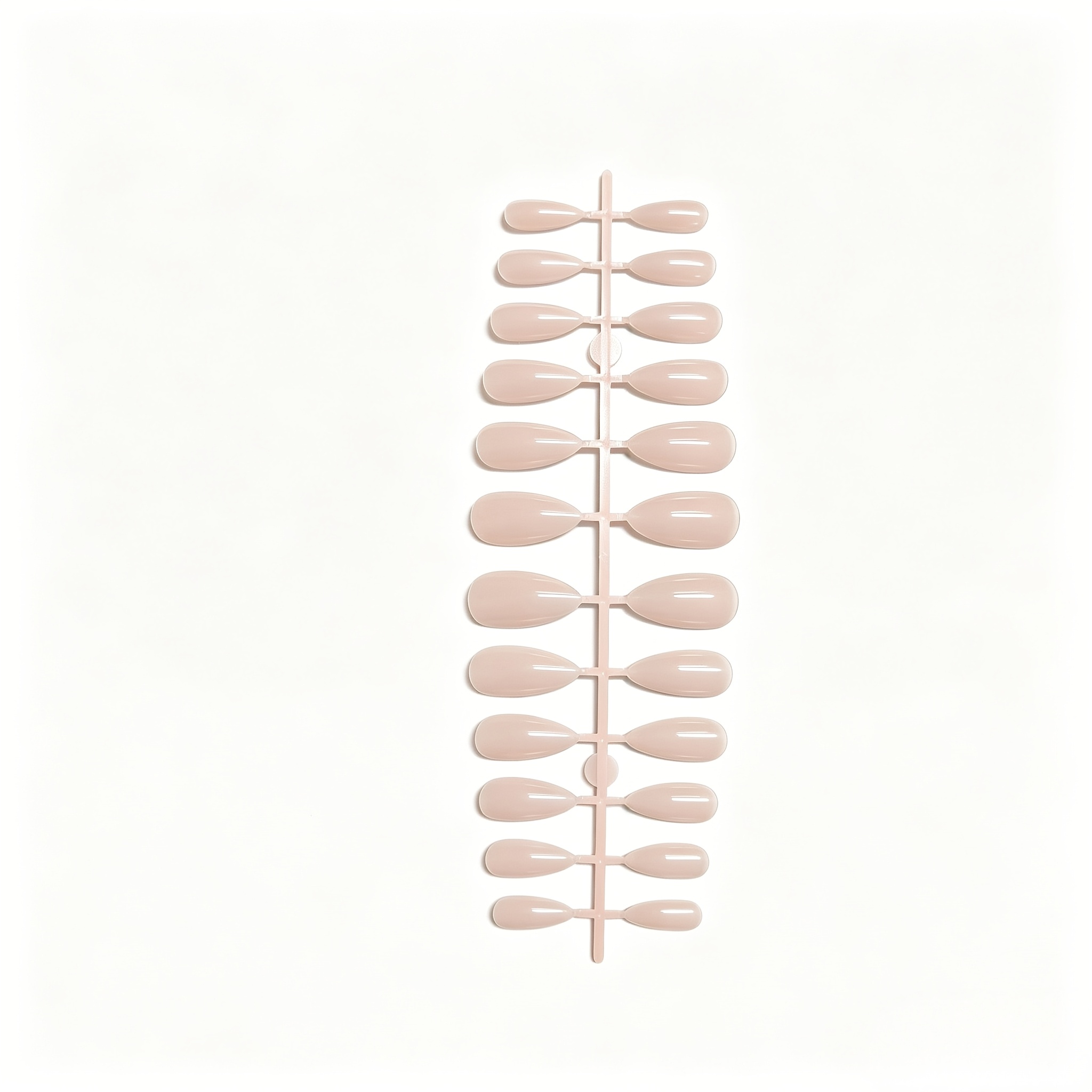 TEMU Set de uñas postizas largas almendradas nude de color sólido, 24 piezas, para crear estilos encantadores, ideal para mujeres y para usar en