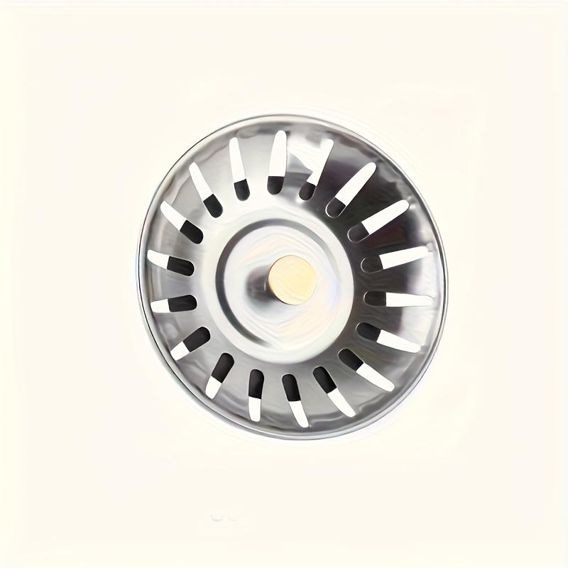 1pc Of Stainless Steel Sink Filter Plug, Easy To Clean, , Sink Filter, Drain Cover, Suitable For Kitchen Sink, 78mm Diameter Kitchen Drain Replacement