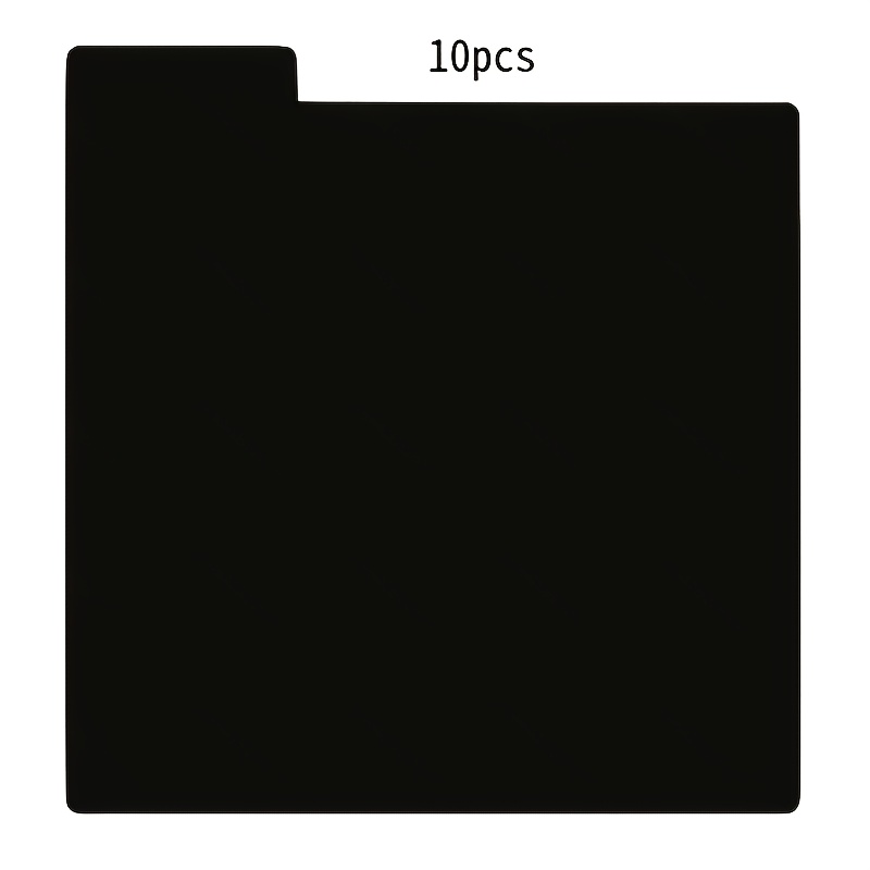 TEMU 10pcs 7.48-inch X 7.28-inch Labeled Plastic Record Distributors, Reusable Lp Organizer Blank Album Vinyl Separator, Suitable For (black)