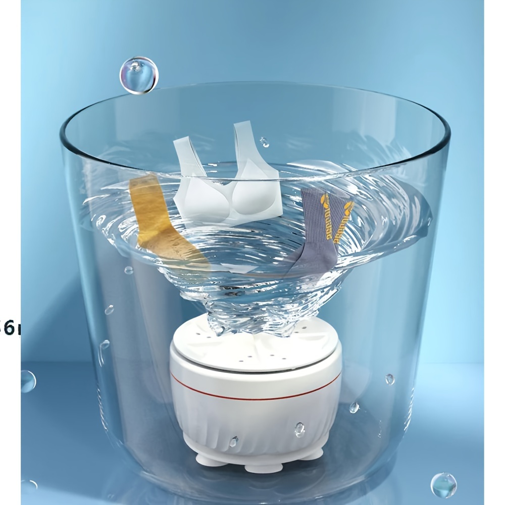 compact folding washing machine for socks underwear battery free durable plastic details 0