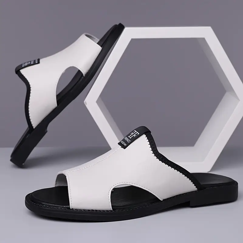2024 summer new casual mens microfiber slip on sandals breathable lightweight open toe hiking outdoor daily casual vacation details 6